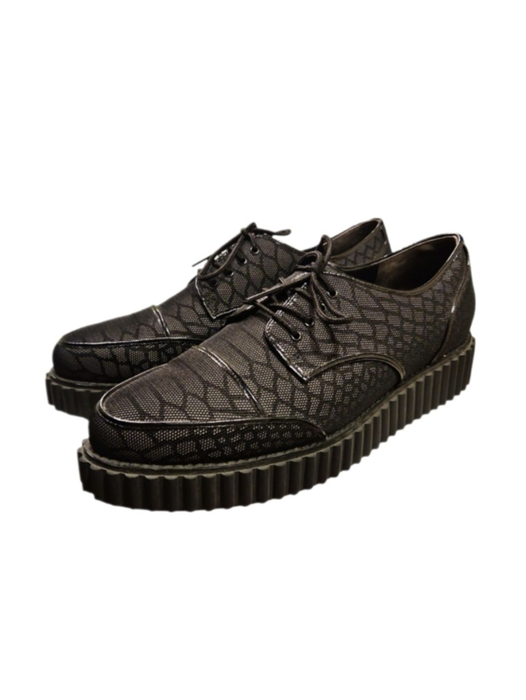 Kat Maconie | Black Mesh Platform Oxfords In Size Us 10